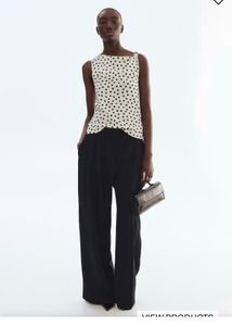 H&amp;M Textured Polka Dot Top