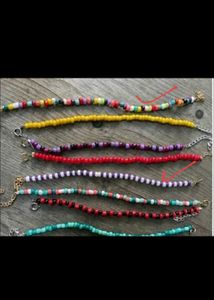 Beaded Anklets Set