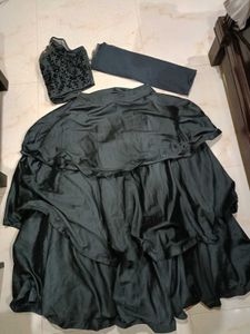 Elegant Black Kurta Set with Embellished Top
