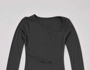 Stylish Black Long Sleeve Dress with cutouts