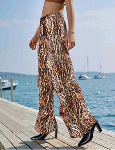 Shein Animal Print Wide Leg Pants