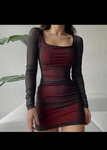Gothic Glam Mesh Bodycon Dress