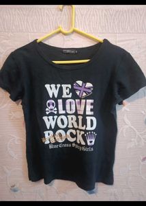 Graphic Print Black T-Shirt