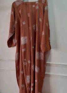 Unused Rust Chinese collar Printed Kurti