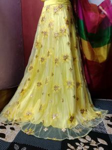 Beautiful Yellow Embroidered Lehenga