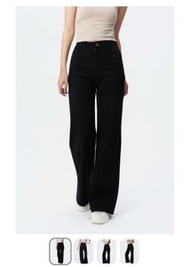 Black Wide Leg Denim Jeans