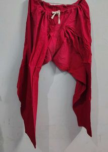 red Kurta  cottan Set with Trousers