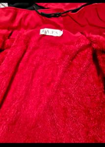 men or women Red Zip-Up Hoodie Jacket loose