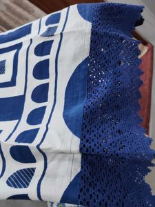Stylish Blue &amp; White Ethnic Kurta