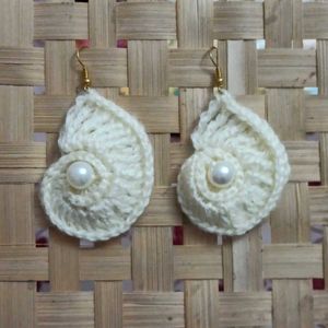 Handmade Crochet Pearl Earrings