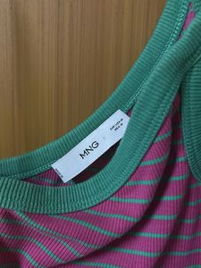 Striped Halter Neck Tank Top