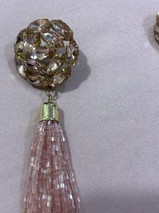 Elegant Beaded Tassel Earrings