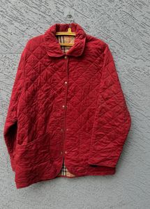 Chic Red Quilted Jacket