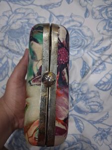 Artistic Floral Print Clutch( sling as well)
