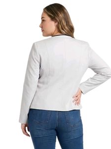 Chic White &amp; Black Moto Jacket
