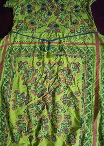 Pure Cotton Long Dress For Women With Waist Tie Up