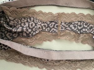Leopard Print Lace Trim Thong