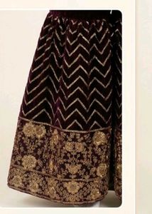 Embroidered zari heavy workVelvet