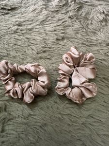Brand new champagne hair scrunchie set