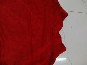 Red Velvet Long Sleeve Top