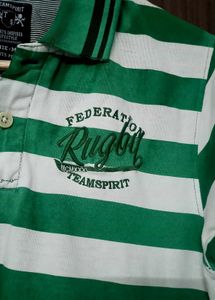 Classic Rugby Striped Polo Shirt