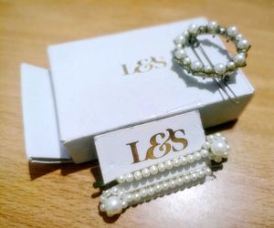 Elegant Pearl Hair Clips & Barrette Set
