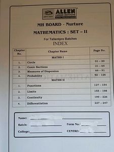 Maharashtra Board Mathematics Book