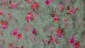 राजस्थानी Light Green Floral प्रिंट lanhga