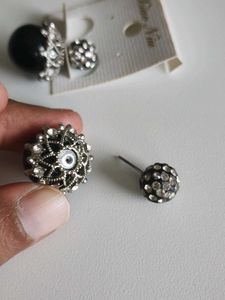 Elegant Double Pearl Stud Earrings