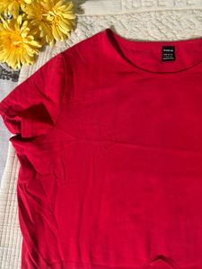 Shein Red Cut-Out Top