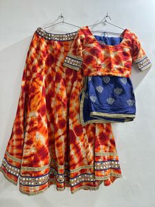 Vibrant Tie-Dye Lehenga Choli Set