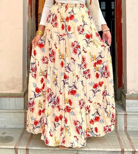 Boho Floral Tiered Maxi Skirt