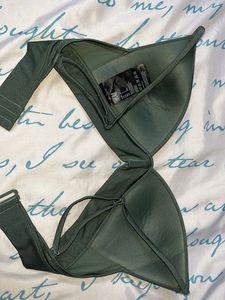 Stylish Dark Green Bikini Top