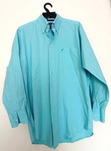 Nautica Men's Blue Button-Down Shirt