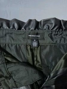 Stylish Black Faux Leather Pants Size 30-32