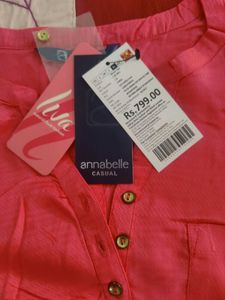 Coral Button Down Shirt - New with Tag