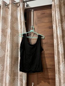 Pedded Black Tank Top