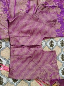 Original silk saree with stiched blouse