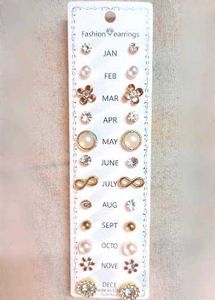 ✨ 12-Pair Minimal Stud Earrings Set