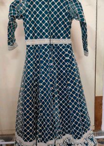Elegant Teal Ethnic Gown