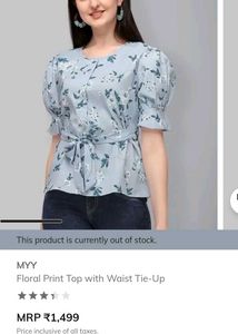 Light Blue Floral Puff Sleeve Top🤩💙