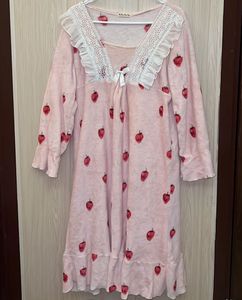 Kawaii Strawberry Print Nightgown