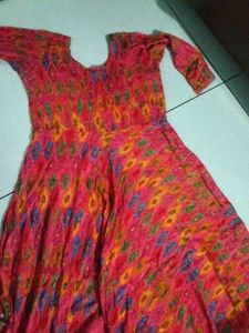 Red colour A line suit