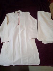 Men Silk Cotton Kurta Pajama Set