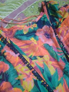 Vibrant Floral Print Kimono kaftan