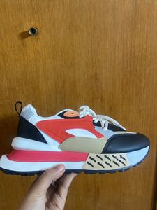 RED BLACK SNEAKERS( PUMA INSPIRED) SIZE 38