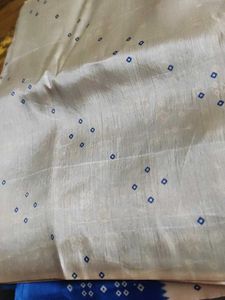Elegant Blue &amp; White Saree