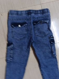 Stylish Blue Denim Cargo Pants 17 years to 20