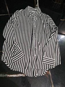 Chic Striped Button-Up Shirt