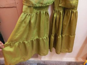 shining Georgette garara and designer kurti